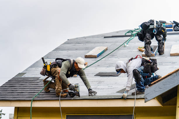 Professional Gutter Installation technician working in Sciota, IL